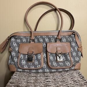 Dooney & Bourke Handbag Purse Signature Double Pocket Satchel
